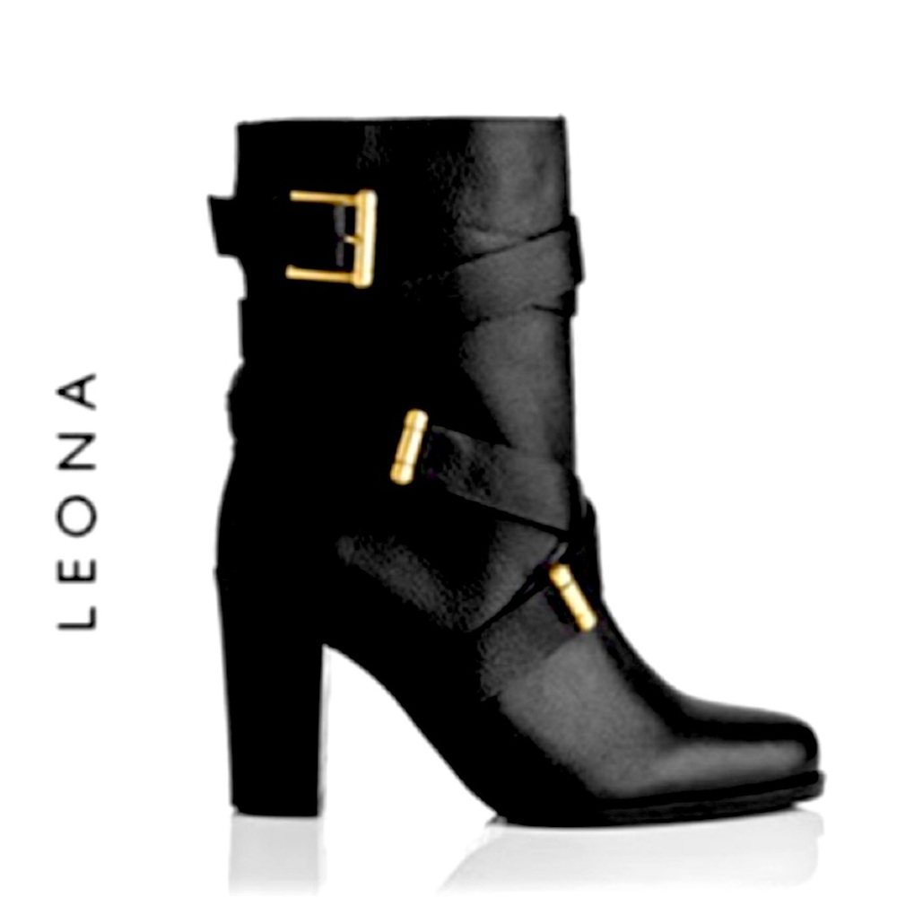 LK Bennett Leona Leather Mid-calf Boots- Size 8.5 - PERFECT